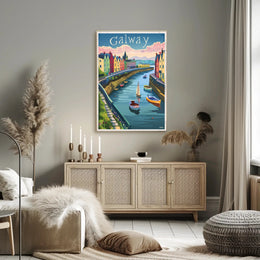Galway Scenic View: Vibrant Vintage Travel Poster PosterGoat