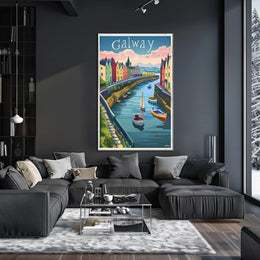Galway Scenic View: Vibrant Vintage Travel Poster PosterGoat