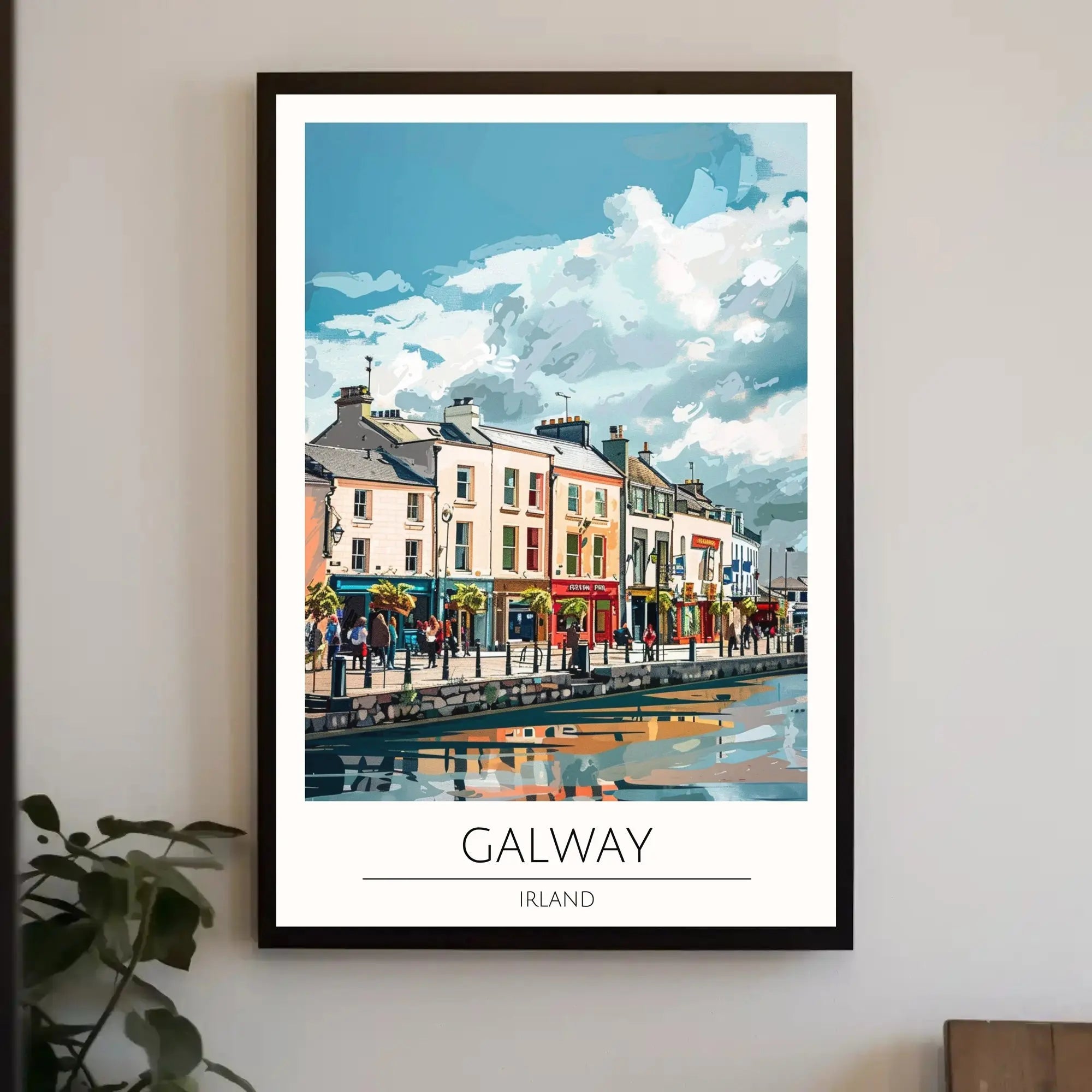 Galway Waterfront View Travel Poster PosterGoat