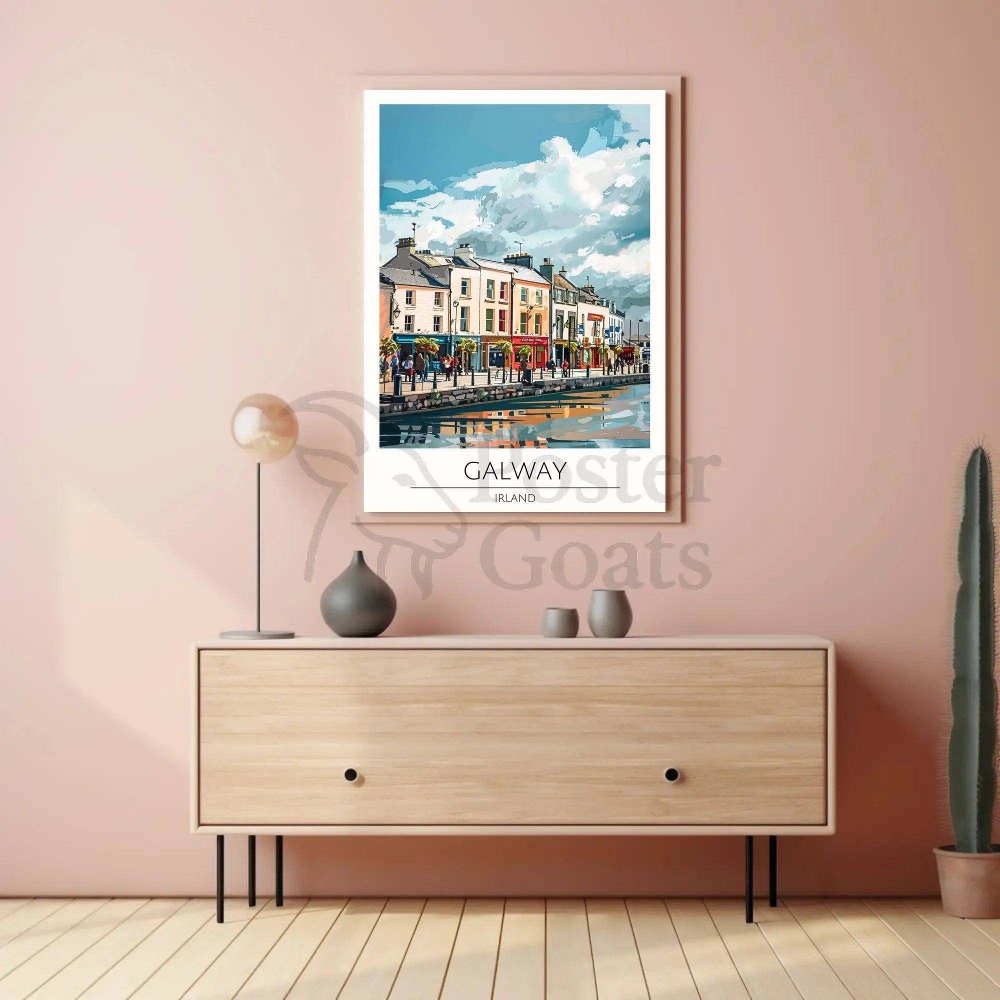Galway Waterfront View Travel Poster PosterGoat