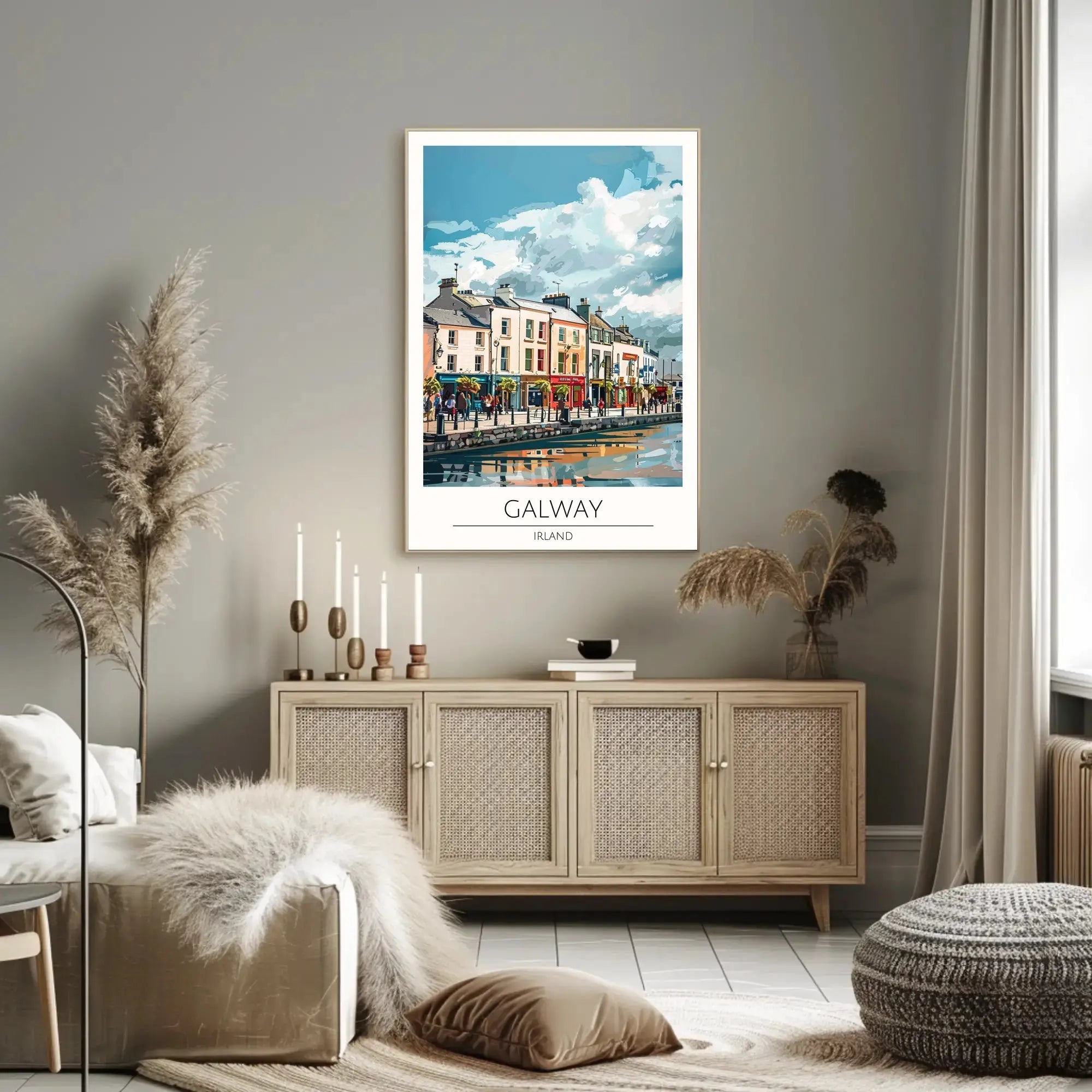 Galway Waterfront View Travel Poster PosterGoat