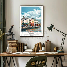 Galway Waterfront View Travel Poster PosterGoat