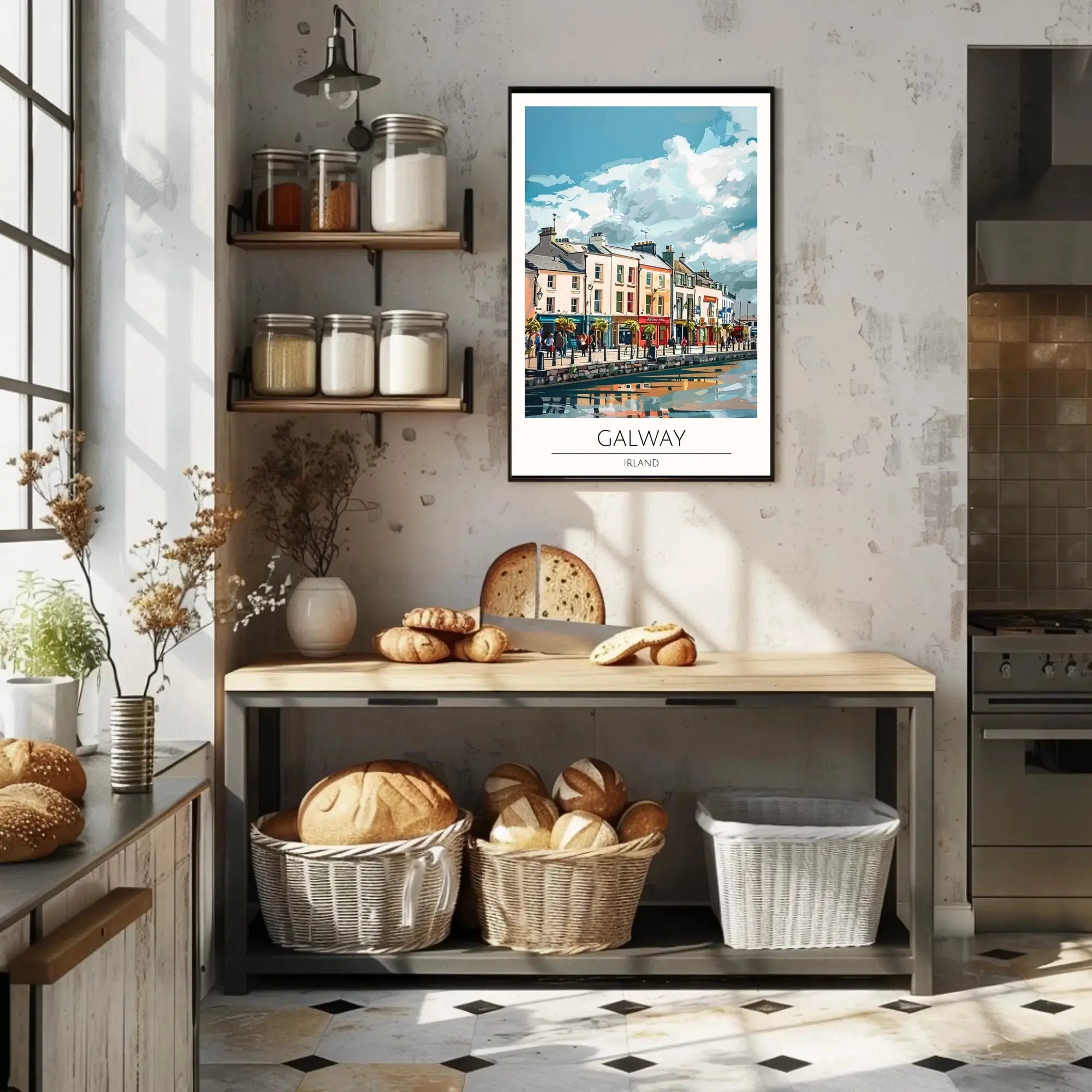 Galway Waterfront View Travel Poster PosterGoat