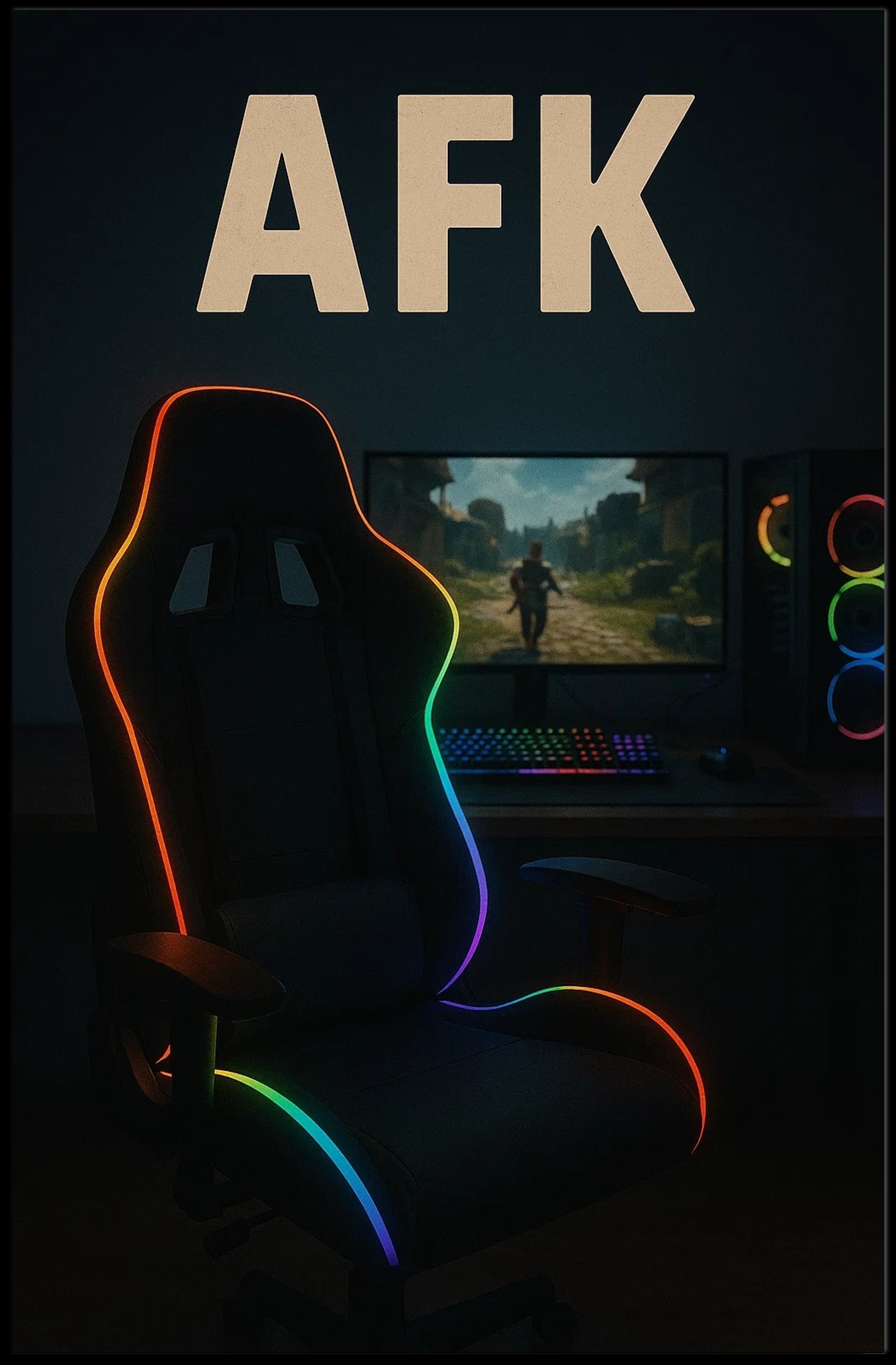 Gaming Setup Illumination Futuristic Sci-Fi Poster PosterGoat