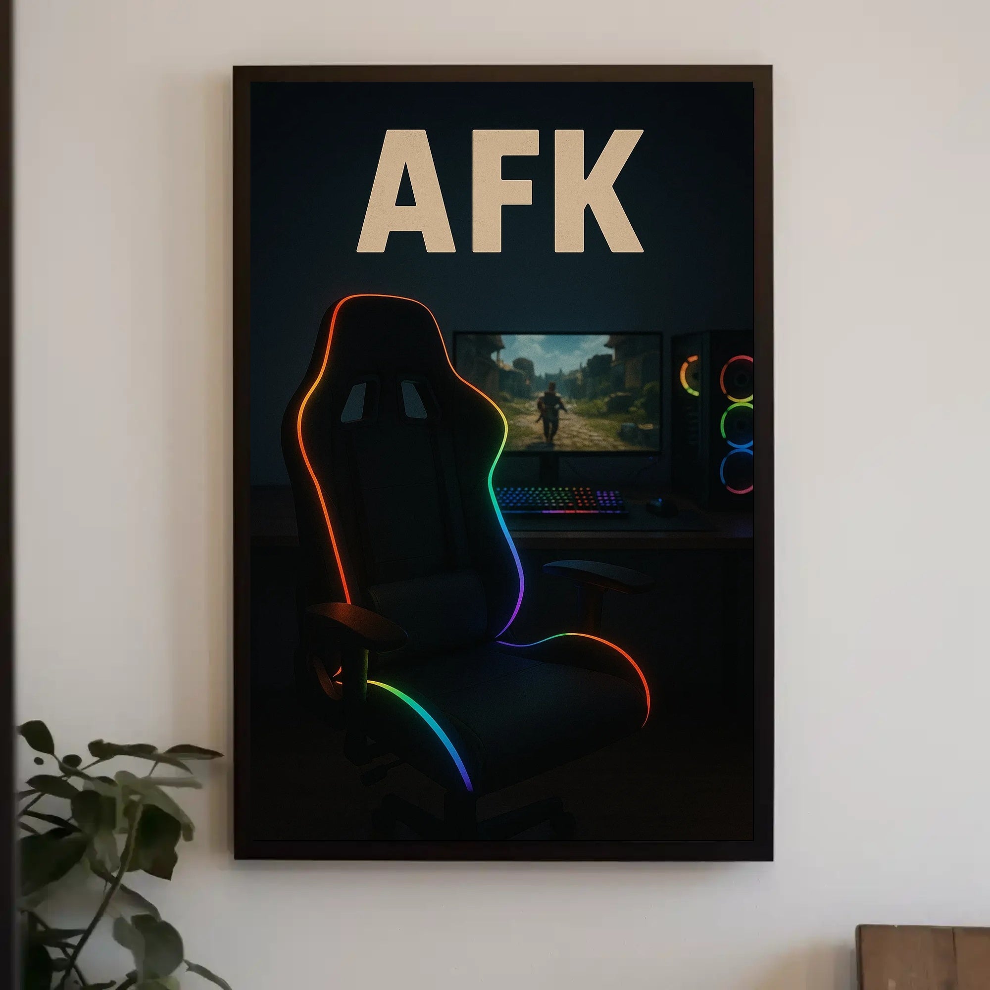Gaming Setup Illumination Futuristic Sci-Fi Poster PosterGoat