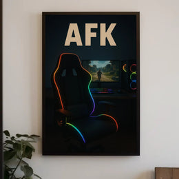 Gaming Setup Illumination Futuristic Sci-Fi Poster PosterGoat