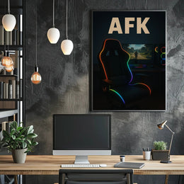 Gaming Setup Illumination Futuristic Sci-Fi Poster PosterGoat