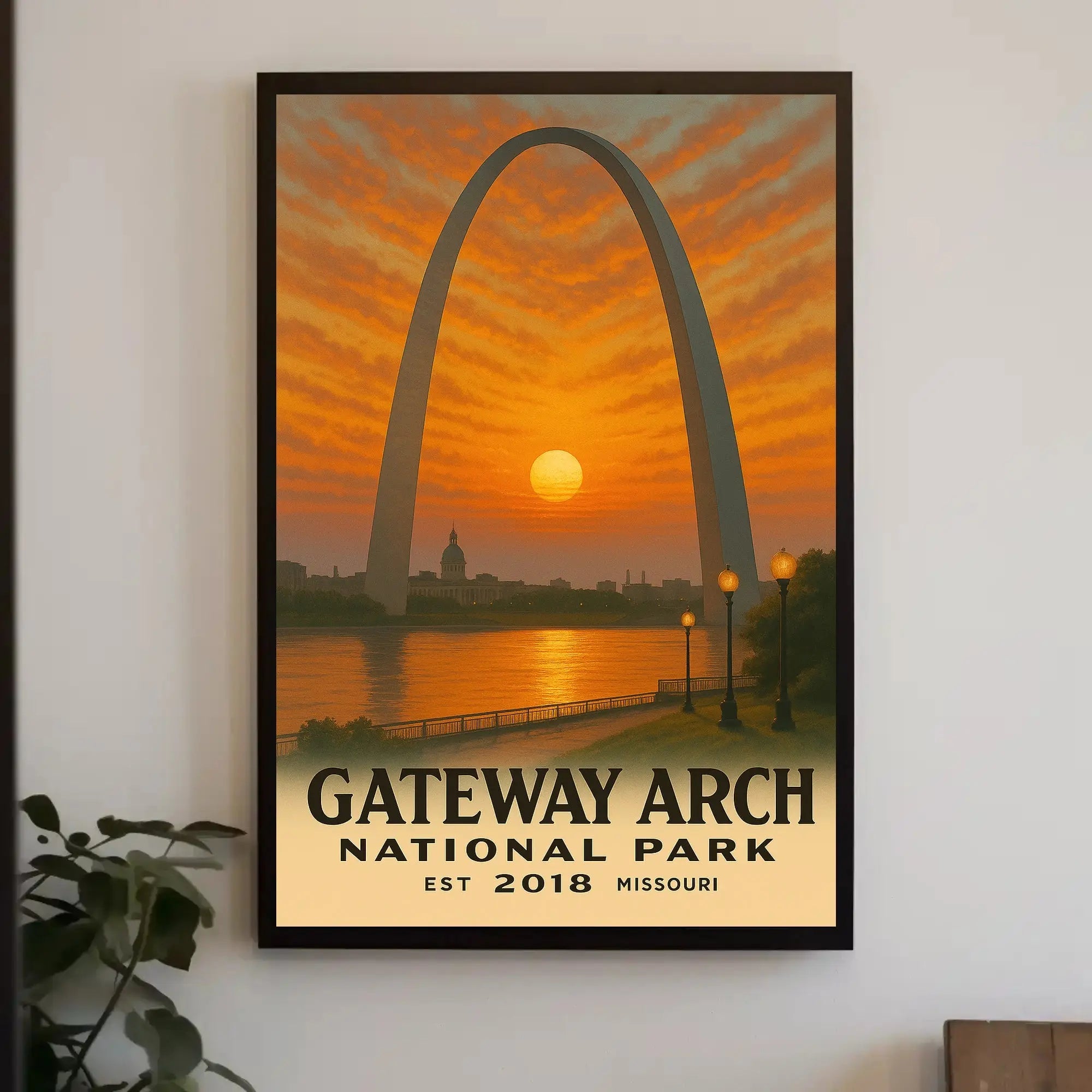 Gateway Arch Missouri Sunset National Park Poster PosterGoat