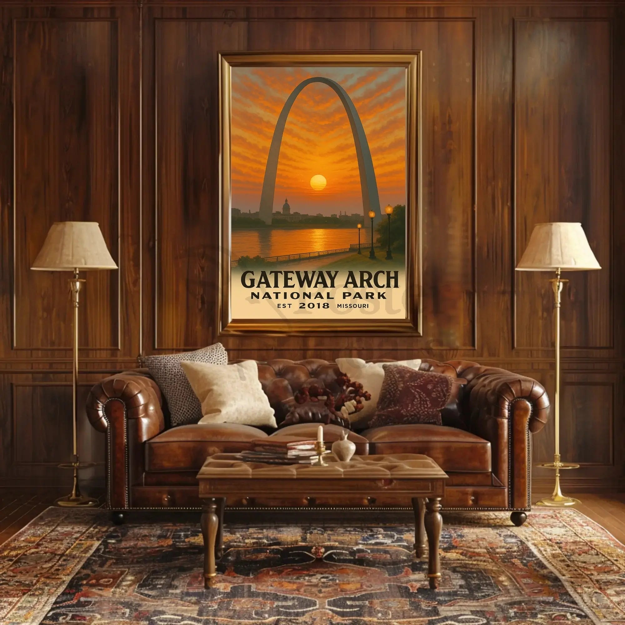 Gateway Arch Missouri Sunset National Park Poster PosterGoat