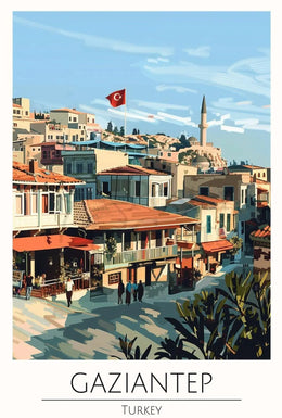 Gaziantep Travel Poster: Vibrant Cultural Landscape Design PosterGoat