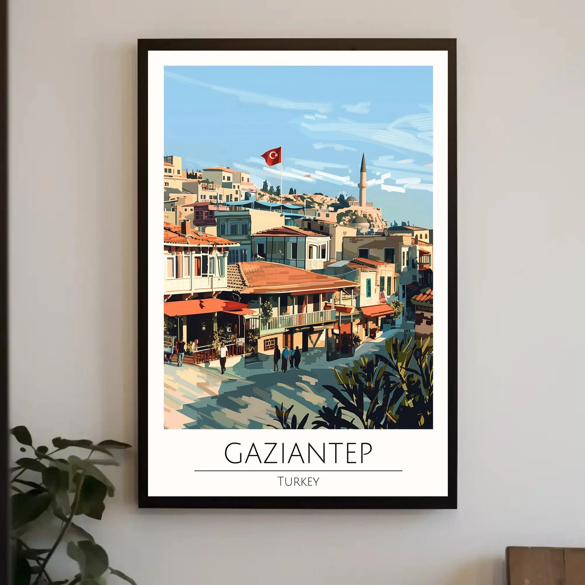 Gaziantep Travel Poster: Vibrant Cultural Landscape Design PosterGoat