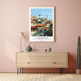 Gaziantep Travel Poster: Vibrant Cultural Landscape Design PosterGoat