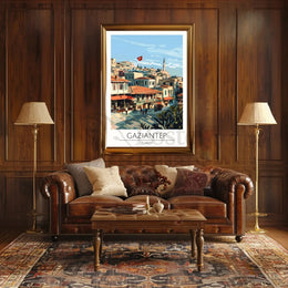 Gaziantep Travel Poster: Vibrant Cultural Landscape Design PosterGoat