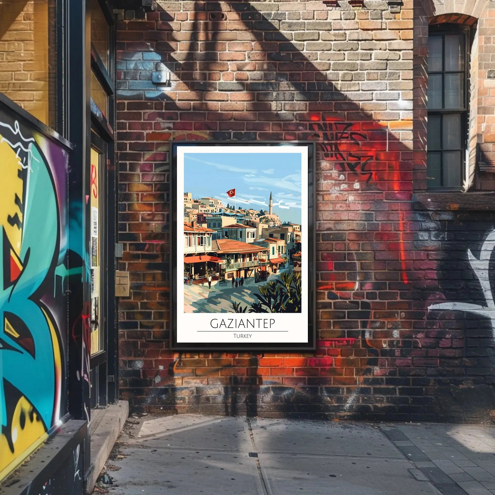 Gaziantep Travel Poster: Vibrant Cultural Landscape Design PosterGoat