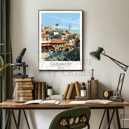 Gaziantep Travel Poster: Vibrant Cultural Landscape Design PosterGoat