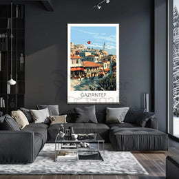 Gaziantep Travel Poster: Vibrant Cultural Landscape Design PosterGoat