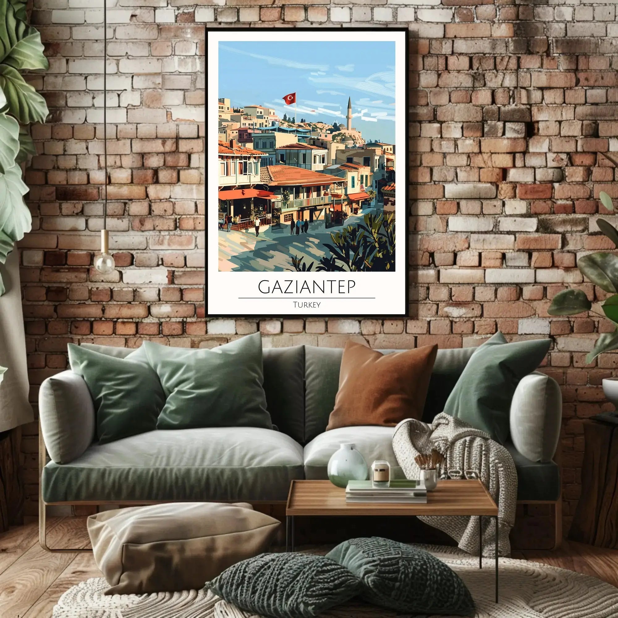 Gaziantep Travel Poster: Vibrant Cultural Landscape Design PosterGoat