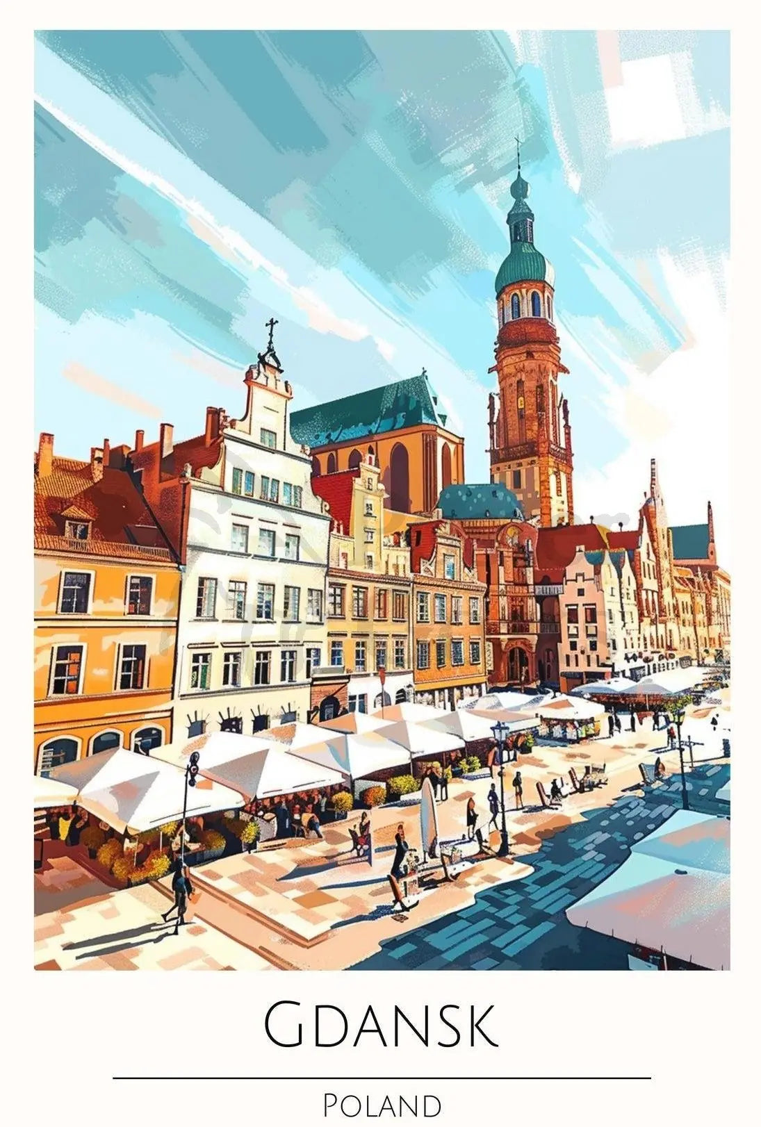 Gdansk Architectural Charm Travel Poster PosterGoat