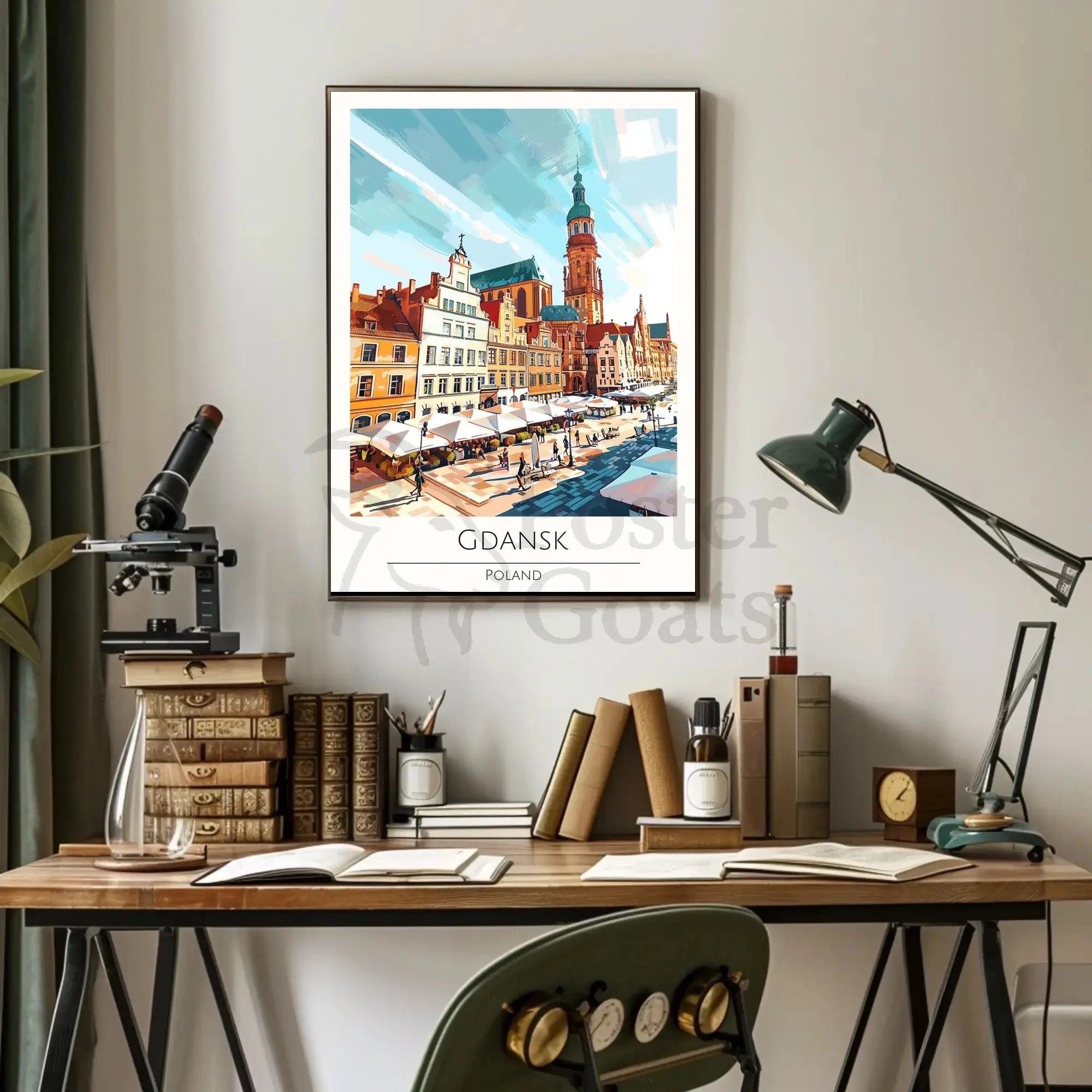 Gdansk Architectural Charm Travel Poster PosterGoat