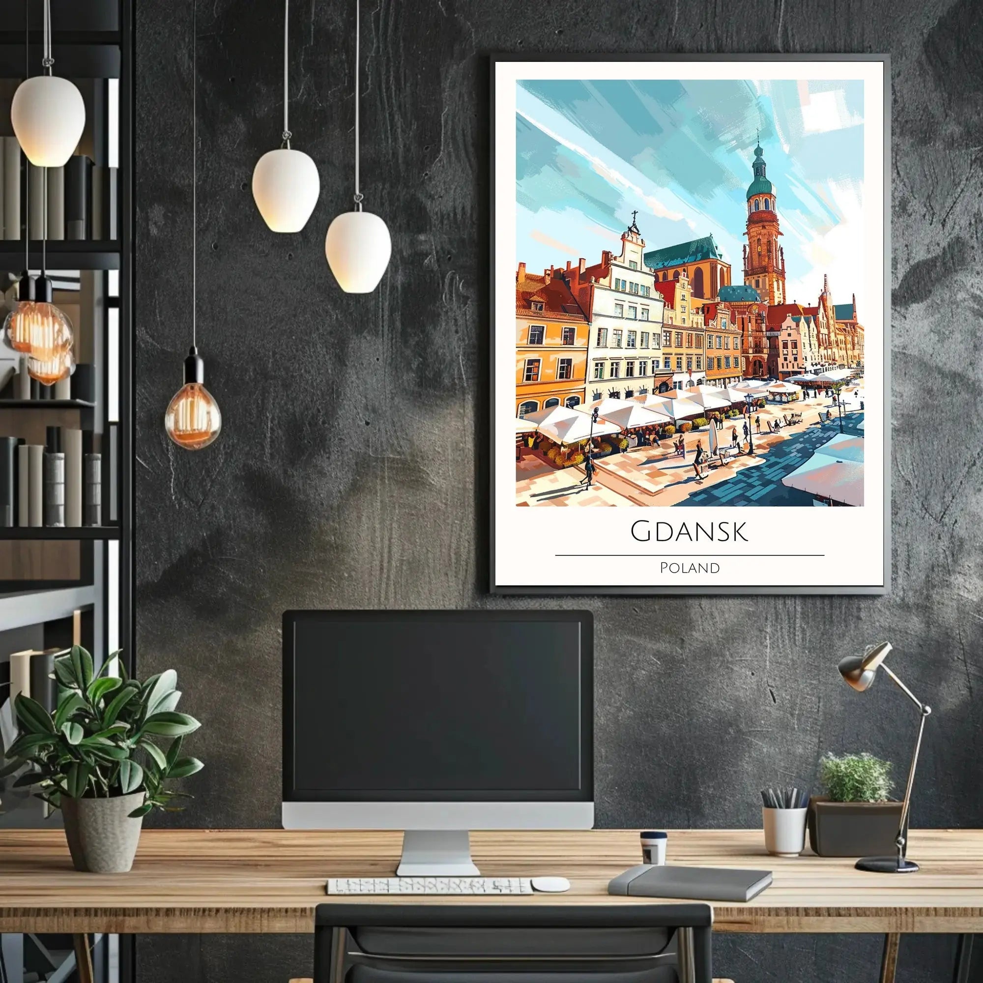 Gdansk Architectural Charm Travel Poster PosterGoat