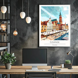 Gdansk Architectural Charm Travel Poster PosterGoat