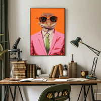 Gecko Style Icon in Surreal Pop Culture Poster PosterGoat