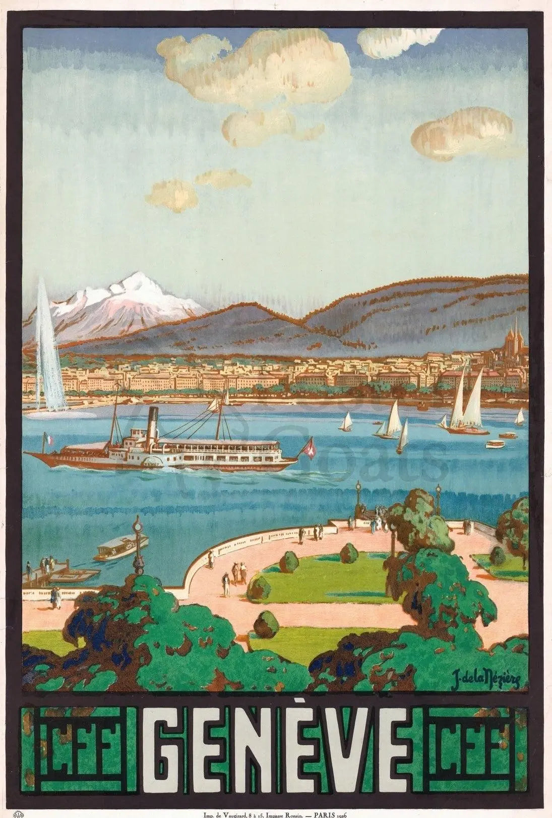 Geneva Scenic Travel Poster PosterGoat