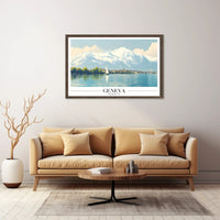 Geneva Serenity Vintage Travel Poster PosterGoat