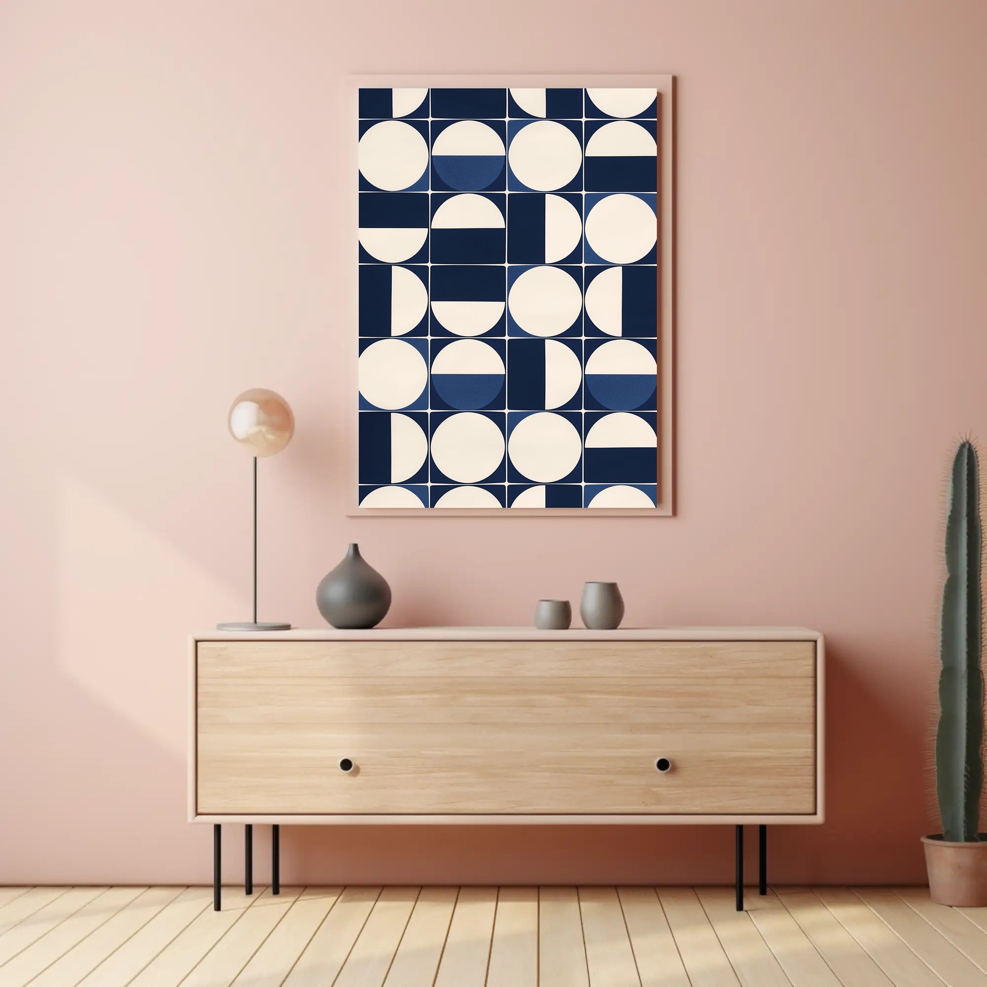 Geometric Symmetry Modern Abstract Art Piece Poster PosterGoat
