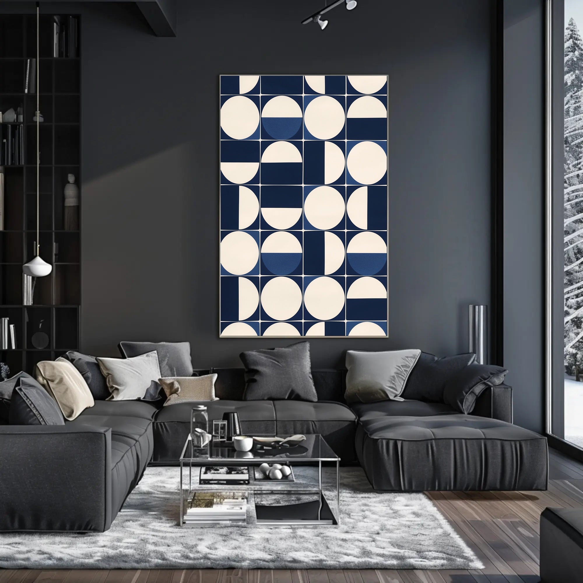 Geometric Symmetry Modern Abstract Art Piece Poster PosterGoat