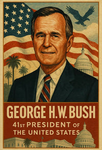George H.W. Bush American Patriotism Poster PosterGoat