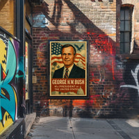 George H.W. Bush American Patriotism Poster PosterGoat