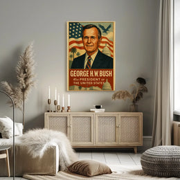 George H.W. Bush American Patriotism Poster PosterGoat