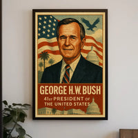 George H.W. Bush American Patriotism Poster PosterGoat