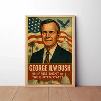 George H.W. Bush American Patriotism Poster PosterGoat