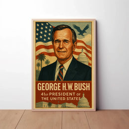 George H.W. Bush American Patriotism Poster PosterGoat