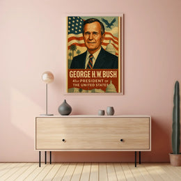 George H.W. Bush American Patriotism Poster PosterGoat