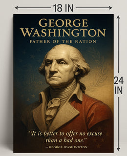 George Washington Father Of The Nation Poster PosterGoat