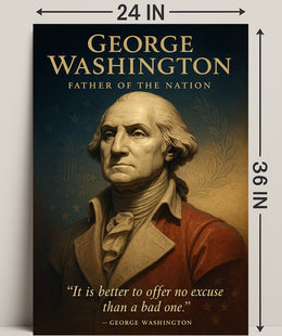 George Washington Father Of The Nation Poster PosterGoat