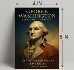 George Washington Father Of The Nation Poster PosterGoat