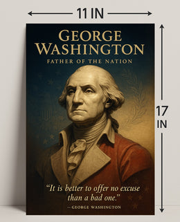 George Washington Father Of The Nation Poster PosterGoat
