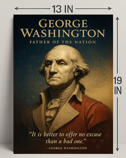George Washington Father Of The Nation Poster PosterGoat