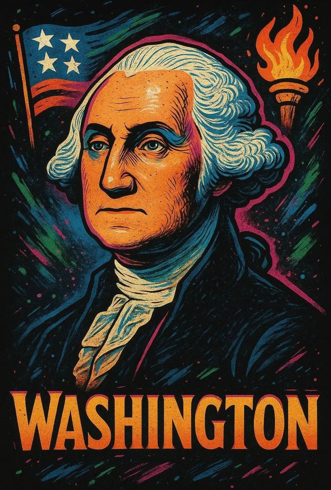 George Washington Patriotic Vintage Historical or Presidential Poster PosterGoat