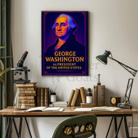 George Washington Vibrant Historical Art Presidential Poster PosterGoat