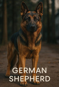 German Shepherd in Nature Photography Dog Breed Poster PosterGoat