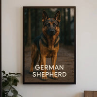 German Shepherd in Nature Photography Dog Breed Poster PosterGoat
