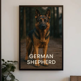German Shepherd in Nature Photography Dog Breed Poster PosterGoat