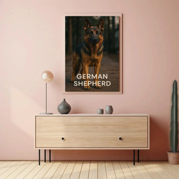 German Shepherd in Nature Photography Dog Breed Poster PosterGoat