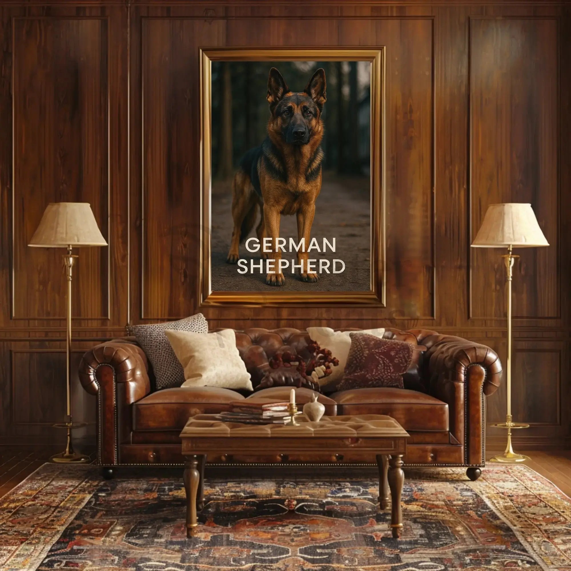 German Shepherd in Nature Photography Dog Breed Poster PosterGoat