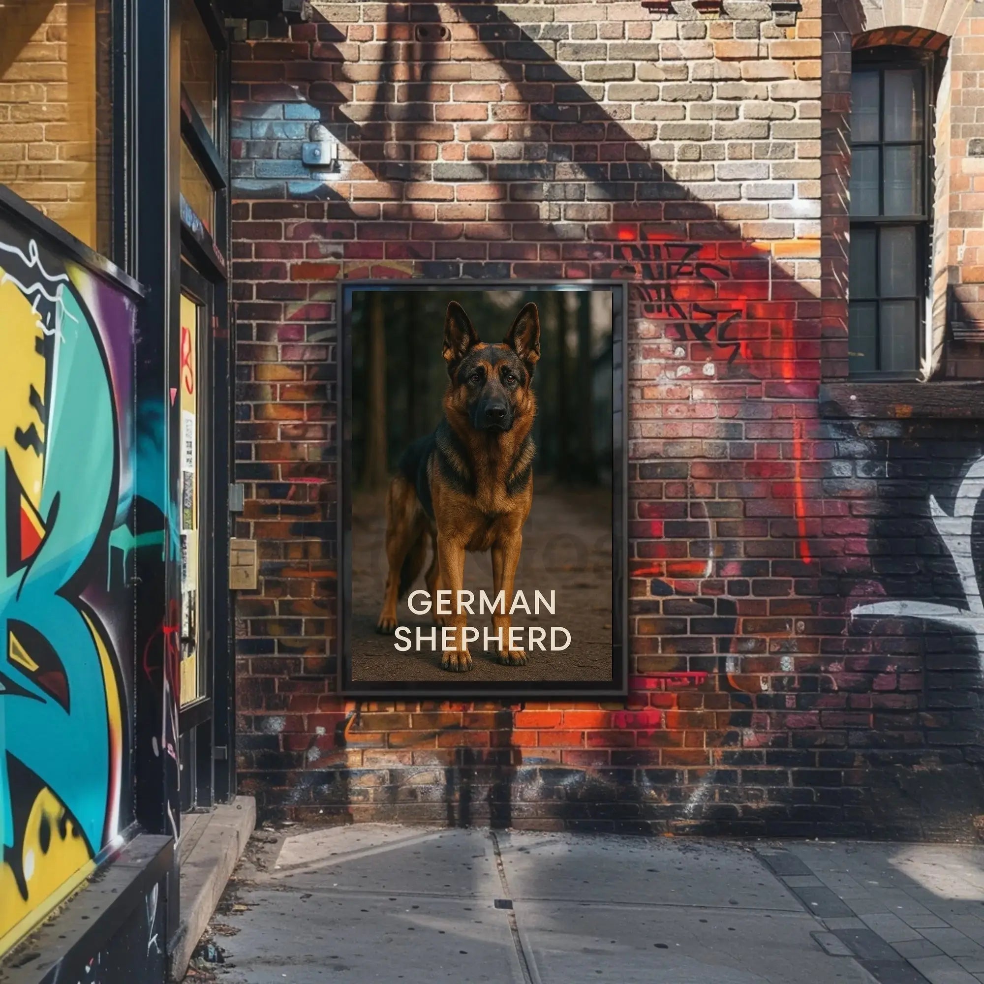 German Shepherd in Nature Photography Dog Breed Poster PosterGoat